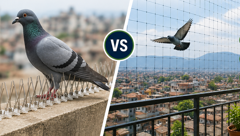 Bird Spikes vs Bird Nets
